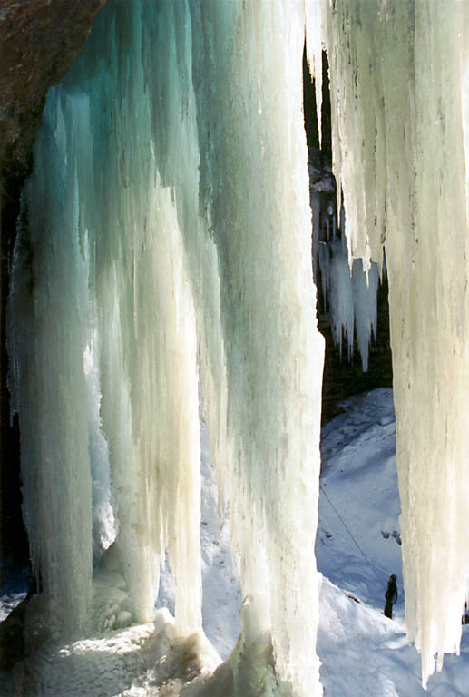 Huge sheets of ice at Tinker's Falls. (Category:  Ice Climbing)