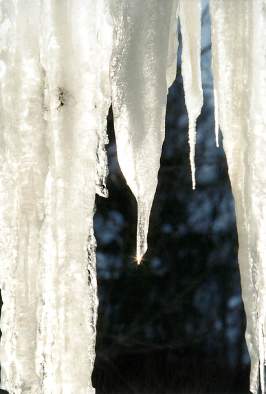 Icicles at Tinker's Falls. (Category:  Ice Climbing)