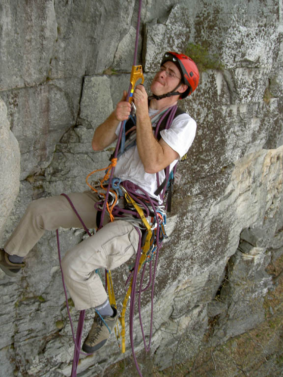 Strenuous jugging... (Category:  Rock Climbing)
