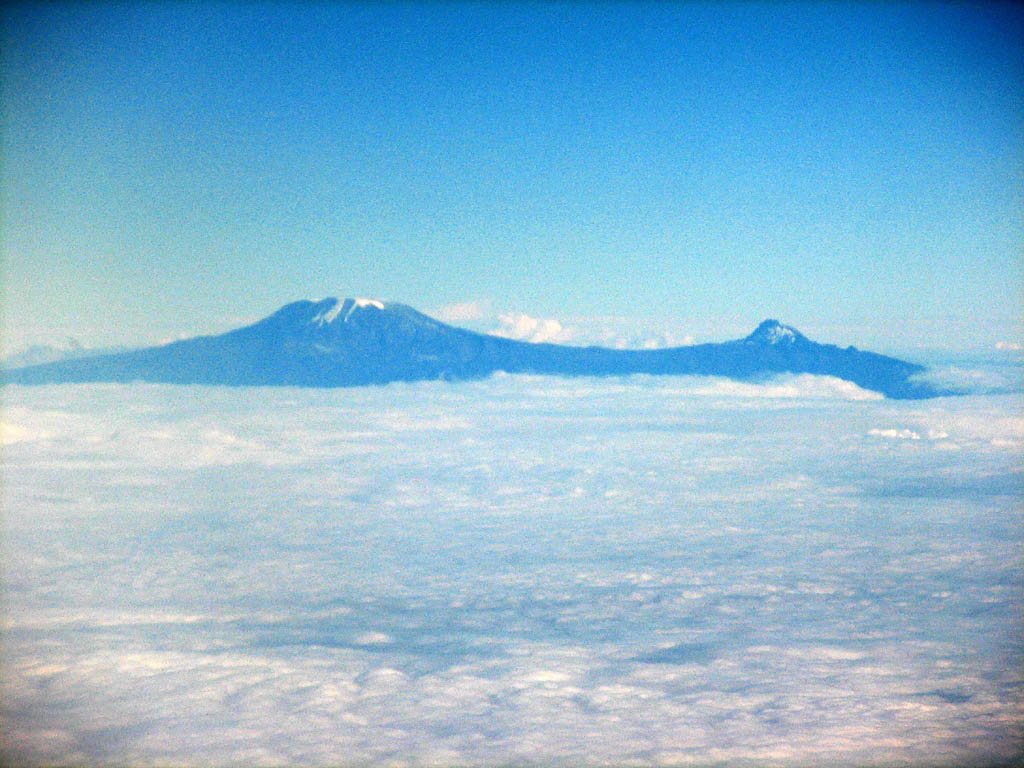 Kilimanjaro viewed from the airplane. (Category:  Travel)