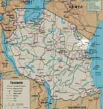 Tanzania Map (Category:  Travel)