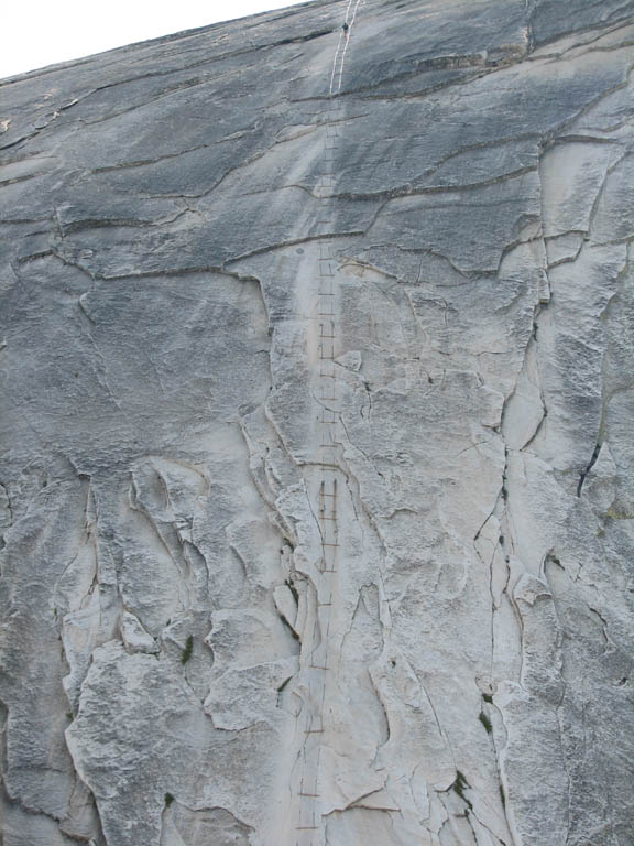 The cable route up Half Dome. (Category:  Rock Climbing)