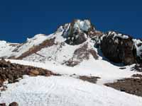 Misery Hill and the summit of Mt. Shasta. (Category:  Rock Climbing)