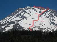 Avalanche Gulch route up Mt. Shasta. (Category:  Rock Climbing)
