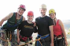 Me, Melissa, Kyle and Jessica about to climb Devil's Tower. (Category:  Rock Climbing)
