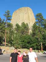 Kyle, Jessica, Melissa and me after climbing Devil's Tower. (Category:  Rock Climbing)