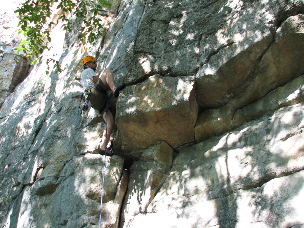 Adam following Boldville. (Category:  Rock Climbing)