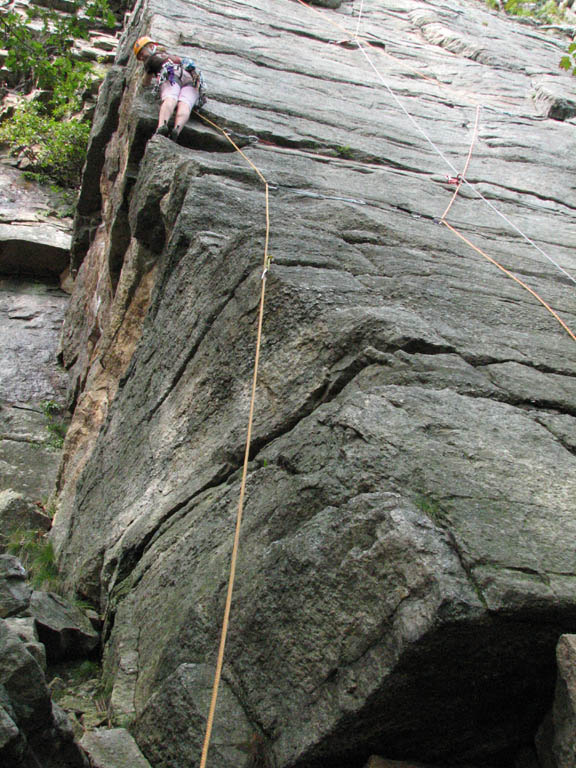 Kristin leading Ribless. (Category:  Rock Climbing)