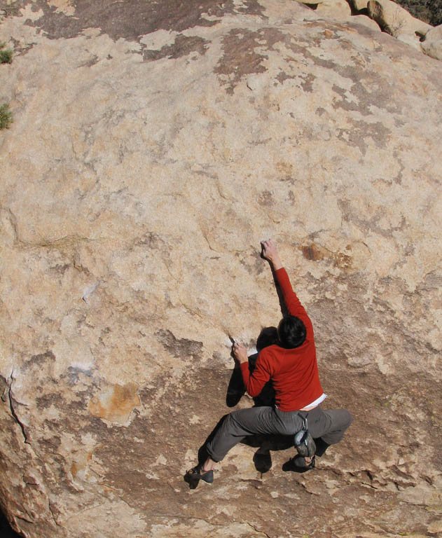 Kenny working Yabba Dabba Do. (Category:  Rock Climbing)