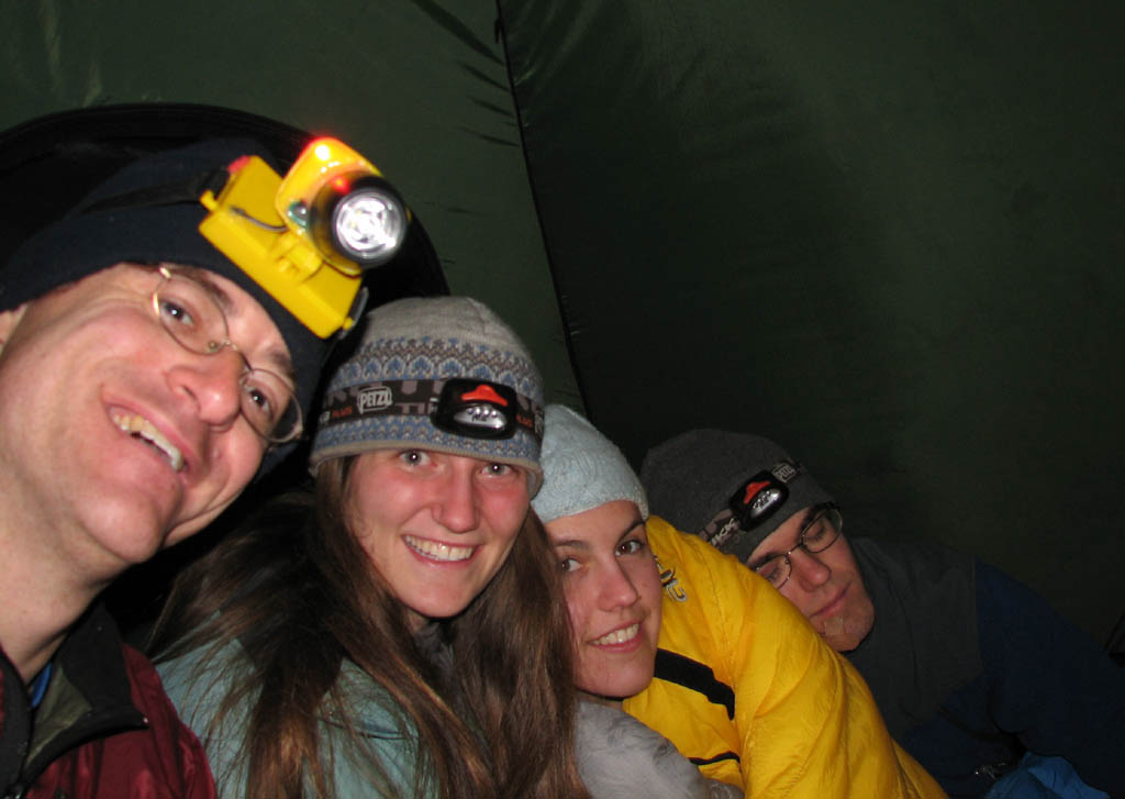In the tent. (Category:  Rock Climbing)