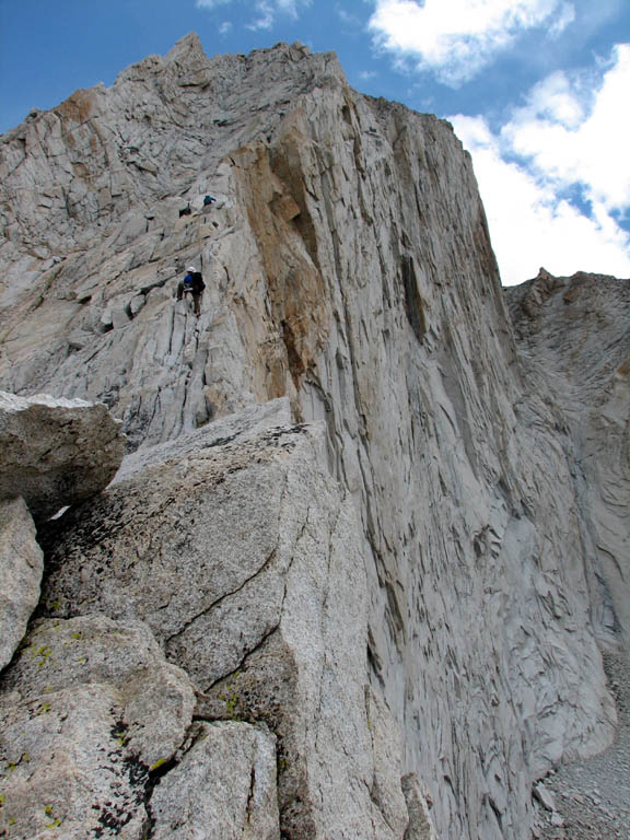 The knife edge ridge of Mt. Conness (Category:  Rock Climbing)