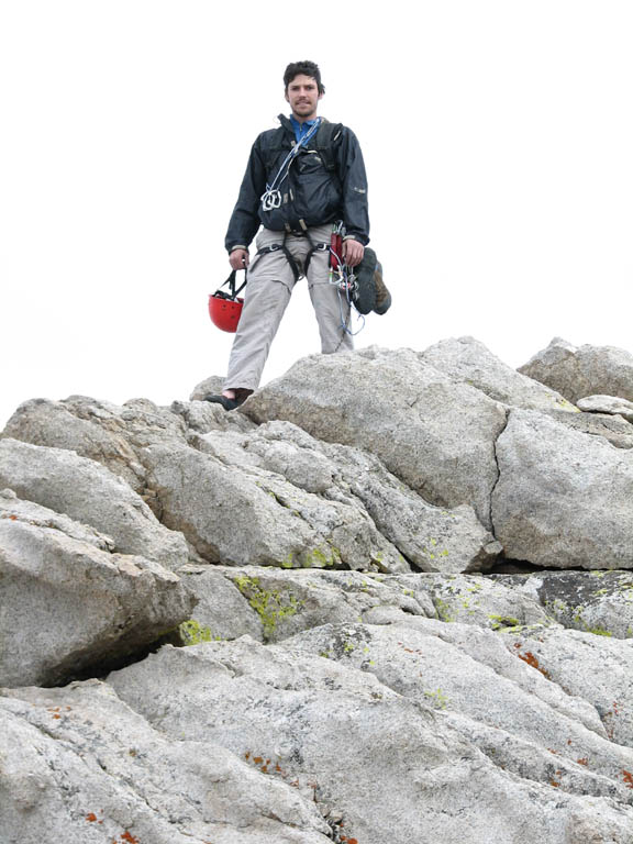 Morri on the summit. (Category:  Rock Climbing)