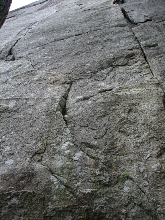 The Sting is the crack on the left.  Gamesmanship is the crack on the right. (Category:  Rock Climbing)