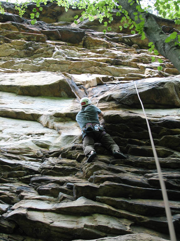 Jason climbing The Good Book. (Category:  Rock Climbing)