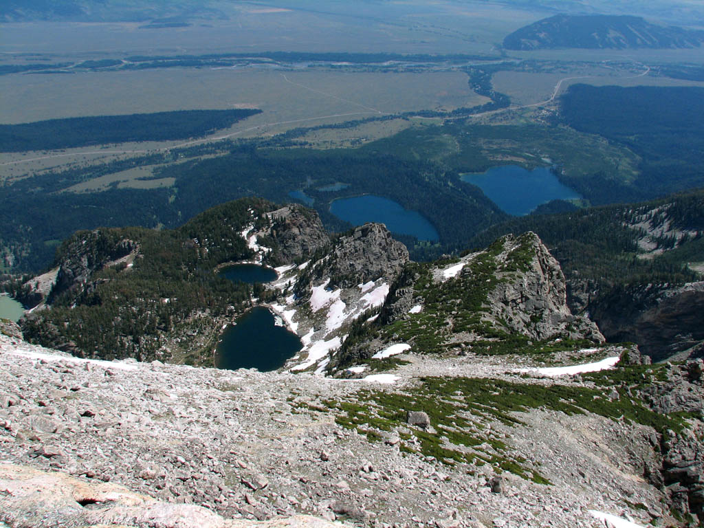 View down from the summit of Disappointment Peak. (Category:  Rock Climbing)
