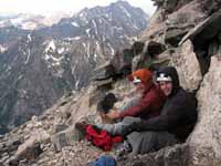 Me and Guy at the upper saddle of the Grand Teton. (Category:  Rock Climbing)