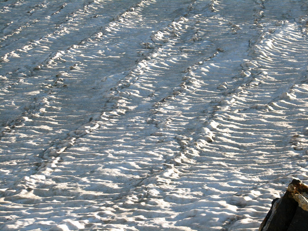 Cool patterns in the snow. (Category:  Rock Climbing)