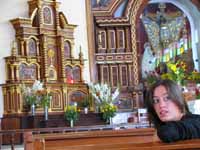 Jen inside Soledad Cathedral. (Category:  Travel)
