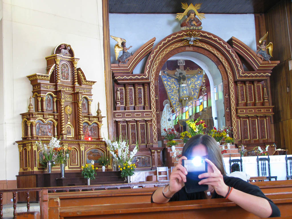 Jen inside Soledad Cathedral. (Category:  Travel)