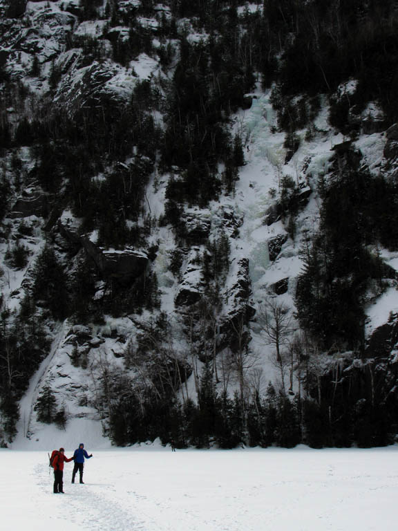Mike and Guy at the base of Chouinard's. (Category:  Ice Climbing)