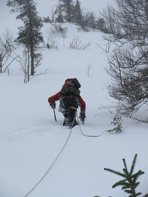More snow slogging. (Category:  Ice Climbing)