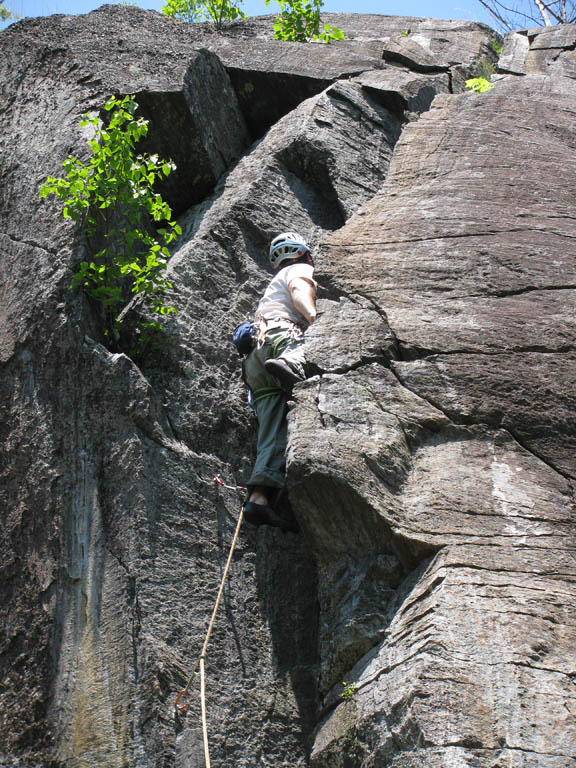 Me leading The Nuthatch. (Category:  Rock Climbing)