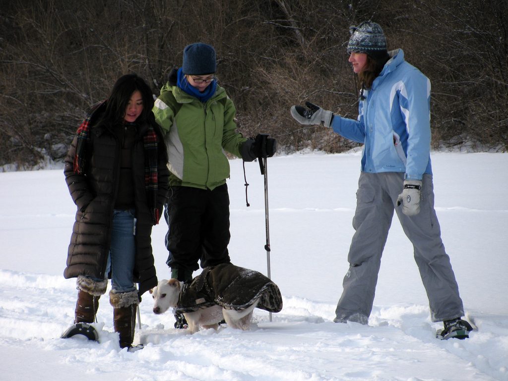 Catherine, Emily, Carolyn (Category:  Snowshoeing)