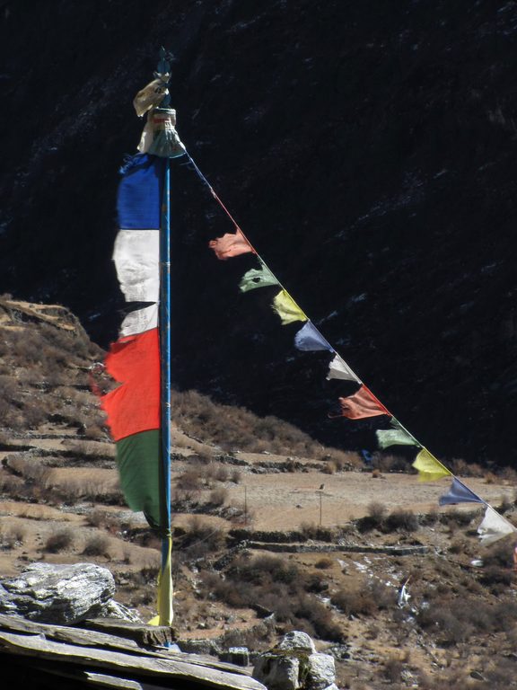 Prayer flags at Kangtangsa temple. (Category:  Travel)