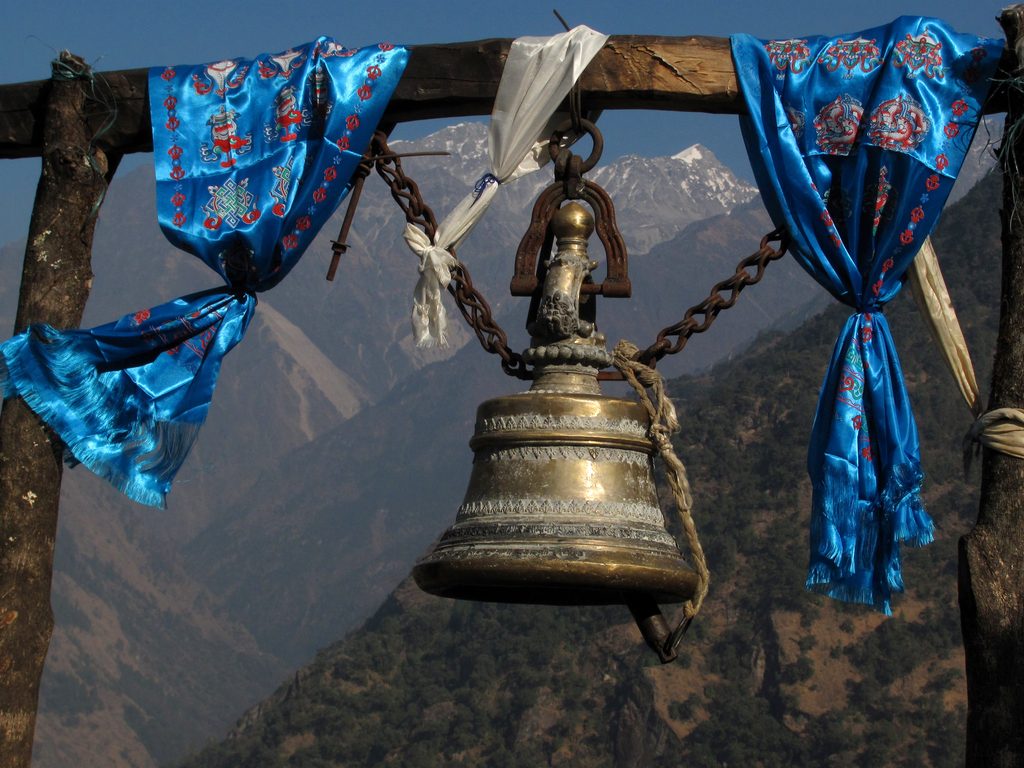 Bell at the Thulo Shyaphru gompah. (Category:  Travel)