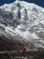Josh in front of Langtang Lirung. (Category:  Travel)