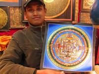 Anil and his Thangka art. (Category:  Travel)