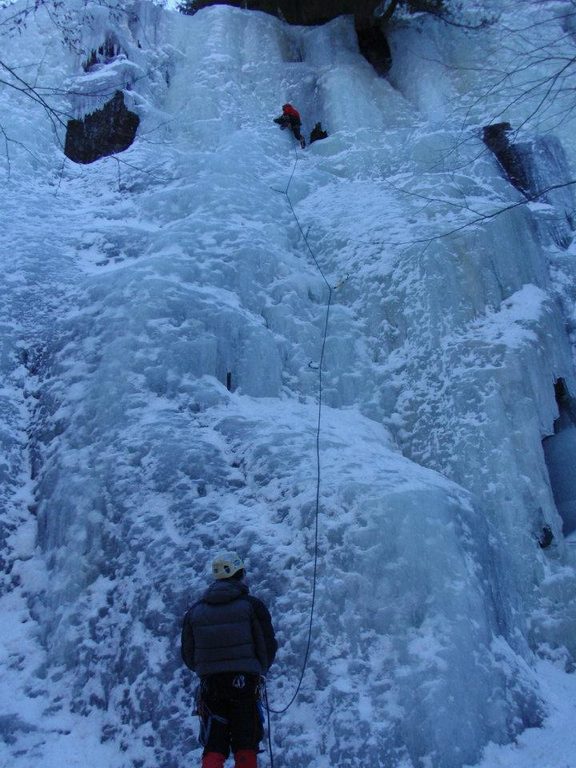 Me leading Positive Reinforcement. (Category:  Ice Climbing)