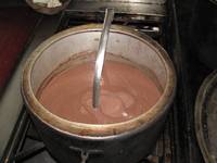 Chocolate milk with coconut milk and chocolate. (Category:  Travel)