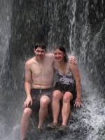 Andrew and Tara playing in the waterfall. (Category:  Travel)