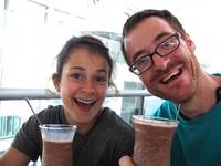 The airport has air conditioning and chocolate milkshakes!!! (Category:  Travel)