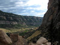 View down the canyon. (Category:  Rock Climbing)
