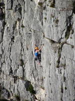 Jess climbing Fini au Pipi (Category:  Travel)