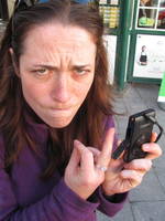 Jess forgot her camera battery. (Category:  Travel)