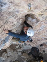 Chris climbing at Buena Sombra. (Category:  Travel)