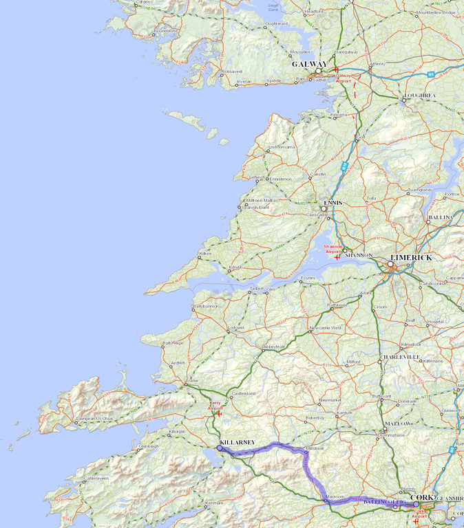 On Wednesday we went from Cork to Killarney (Category:  Travel)