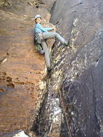 Sammy on Rising Moon (Category:  Rock Climbing)