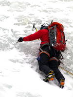 Me leading Upper Cascade Falls (Category:  Ice Climbing)