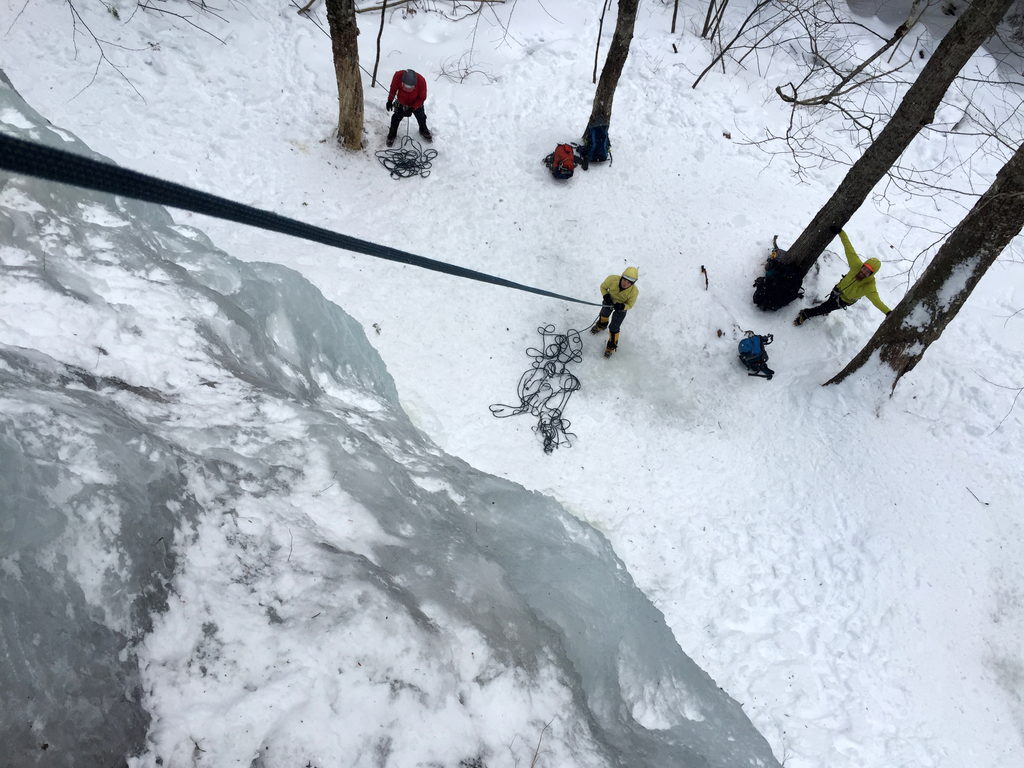 Looking down from Ice Slot (Category:  Ice Climbing)