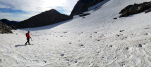 The first part of Stuart Glacier was easy snow travel (Category:  Rock Climbing)