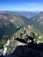 Me coming up the North Ridge of Mt. Stuart (Category:  Rock Climbing)