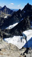 Ice Cliff and Sherpa Glaciers viewed from about 500' below the summit of Mt. Stuart (Category:  Rock Climbing)