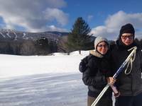 Rachel and Dad went cross country skiing (Category:  Skiing)