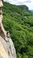 Erin and Aaron on the Yellow Ridge ledge (Category:  Rock Climbing)
