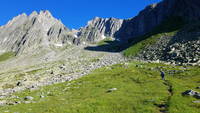 Approaching Incredible on Gemsplanggen, the long ridge east of Salbit. (Category:  Climbing)
