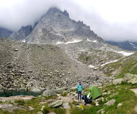Our camp site at Lac Bleu (Category:  Climbing)